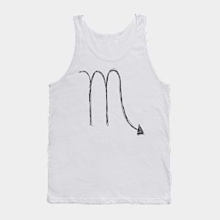 Dark and Gritty Scorpio Zodiac Sign Tank Top